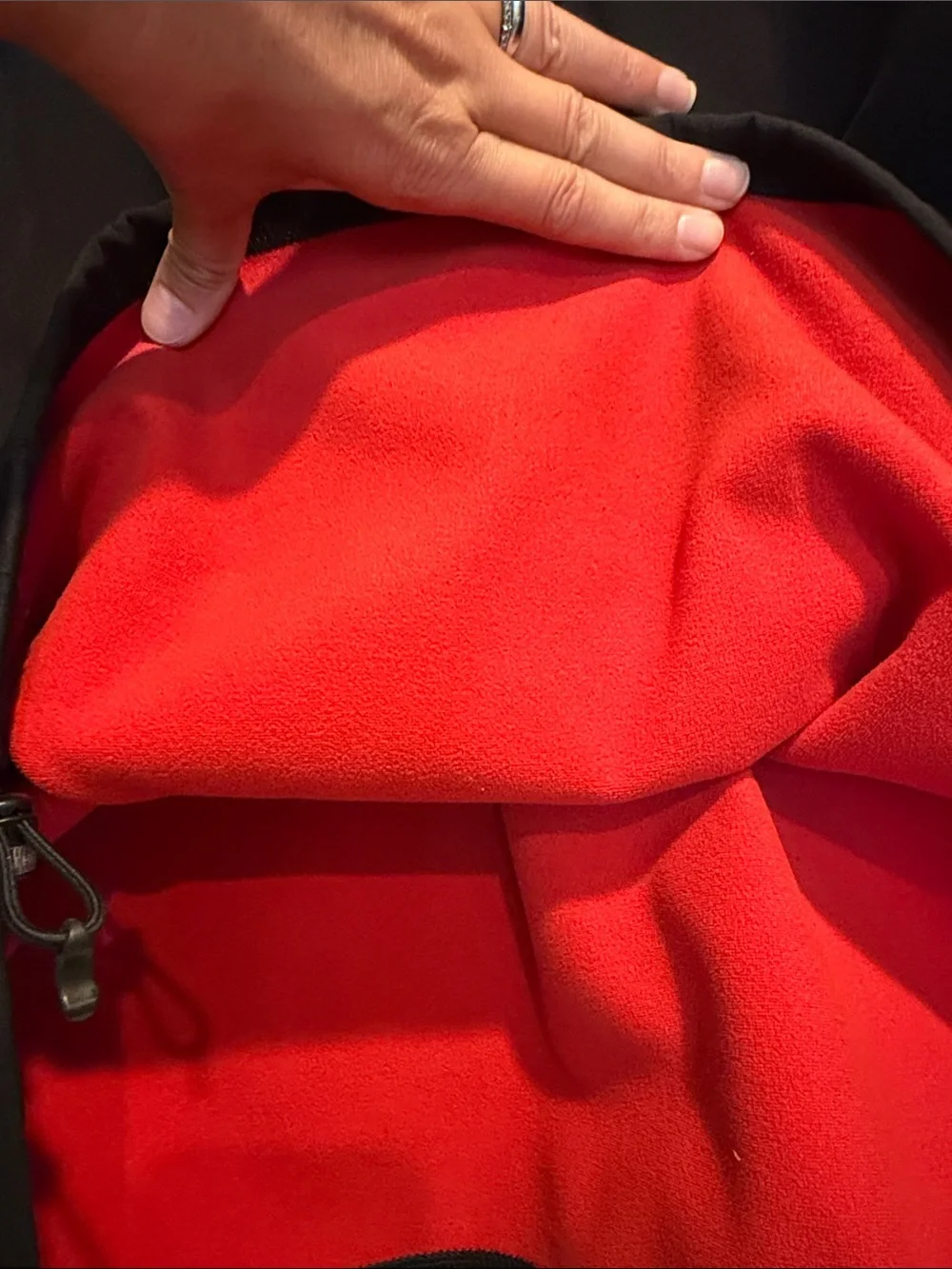 The North Face Black Half-Zip Performance Jacket with Red Trim